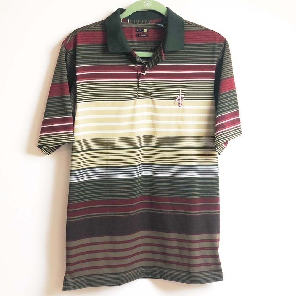 Izod Cleveland Cavaliers short sleeve striped polo